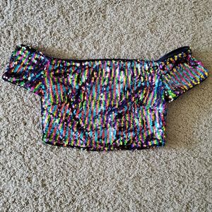 Forever21 Shimmery Crop Top